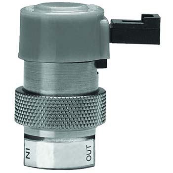 3-Way Elec. Valve, N-C, In-Line Mount, Pin Connector, 24 VDC (CR-EC-3-24-H)