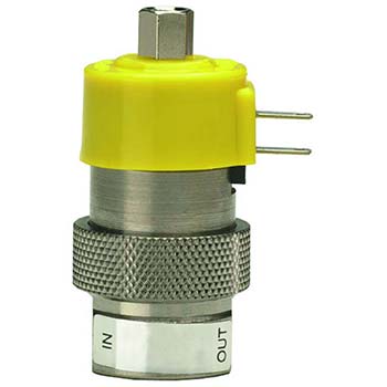 3-Way Elec. Valve, In-Line Mount, Spade Terminal, 24 VDC, Metric (M-ETO-3-24)