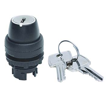 22 mm Key Selector, 90 Twist, Black (P22-K3K-B)