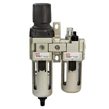 1/4" NPT Stacking Filter-Regulator-Lubricator, 1700 l/min (MMFRLS-3Q)