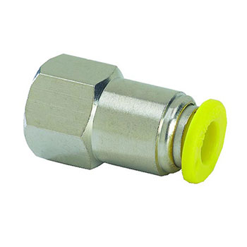 Push-Quick Female Connector, 4 mm, R1/8, 250 pc. min (PQ-FC04MR-BLK)