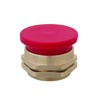 30 mm Mushroom Captivated Push Button, Black (Red shown) (PC-5M-BK)