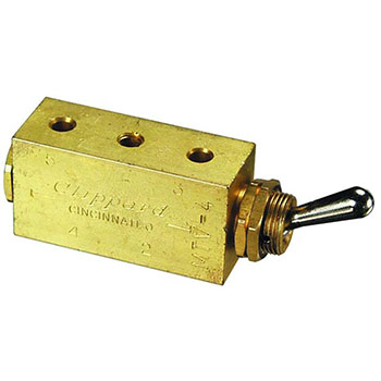 4-Way Toggle Valve, NP Steel Toggle, M5 (M-MTV-4)