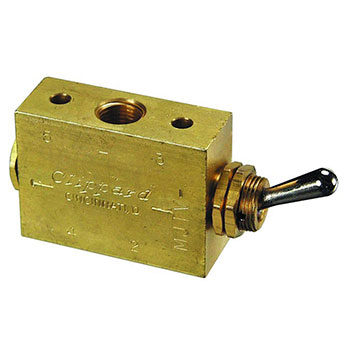 4-Way Toggle Valve, NP Steel Toggle, G1/8 (M-MJTV-4)