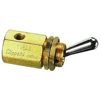 2-Way Toggle Valve, NP Steel Toggle, M5 (M-TV-2S)