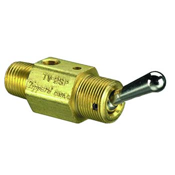 2-Way Toggle Valve, NP Steel Toggle, 1/8