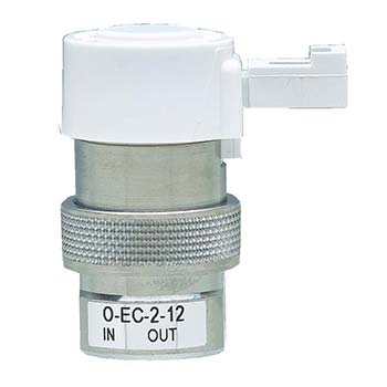 2-Way Elec. Valve, N-C, In-Line Mount, Pin Connector, 12 VDC, Oxygen (O-EC-2-12-H)