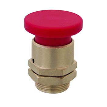 16 mm Mushroom Captivated Push Button, Yellow (Red shown) (PC-3M-YL)