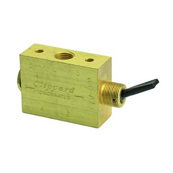 3-Way Toggle Valve, Plastic Toggle, G1/8 (M-FTV-3FP)