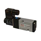 OBSOLETE-1/4 in NPT 5 Port 4-Way Actuator Mount Sol. Valve, 24 VDC, DIN (MME-42QESB-D024)