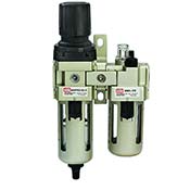 1/4 in NPT Stacking Filter-Regulator-Lubricator w/Auto Drain, 1700 l/min (MMFRLS-3Q-D)