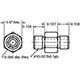 Short Coupling, ENP Brass, #10-32, Pack of 10 (11999-ENP-PKG) 1