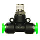 Push-Quick Branch "T", 6 mm, R1/4 (PQ-BT06M2-BLK)