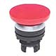 22 mm Mushroom Push Button, Black (Red shown) (P22-P2M-B)