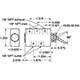 4-Way Toggle Valve, Plastic Toggle, 1/8