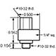 #10-32 to #10-32 Universal Fitting (UTF-F-BLK) 1