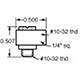 #10-32 to #10-32 Universal Fitting, Pack of 5 (UT0-F-PKG) 1