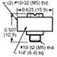 #10-32 to #10-32 Universal Fitting (UTF-F0F-BLK) 1