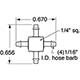 Barb Cross Fitting, 1/16