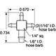 Barb Cross Fitting, 1/16