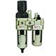 1/4" NPT Stacking Filter-Regulator-Lubricator w/Auto Drain, 1700 l/min (MMFRLS-3Q-D)