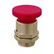 16 mm Mushroom Captivated Push Button, Yellow (Red shown) (PC-3M-YL)
