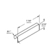 Label Holder 1" x 8" Clear Plastic (AL-TAG1) 1