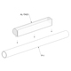 Label Holder 1" x 8" Clear Plastic (AL-TAG1) 2