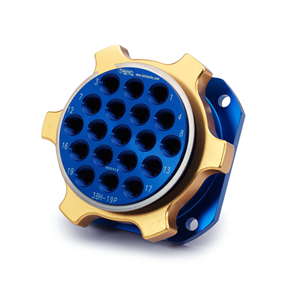 3" Series Connector Socket Only, 19 Lines 1/8" NPT Ports (3BH-19S-12)