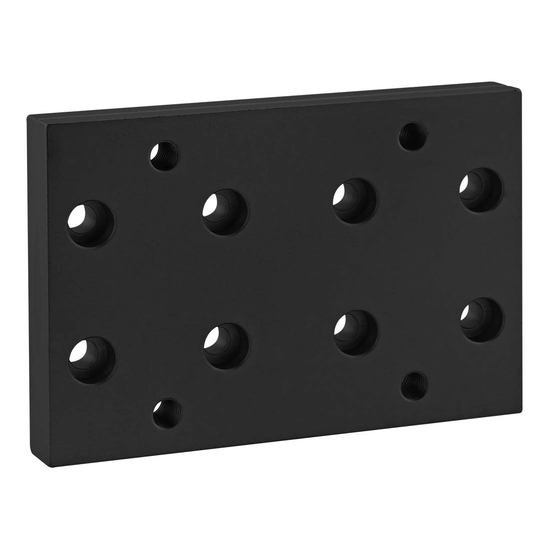 40 Series Heavy-Duty Flange Mount Caster Base Plate (40-2147-BLACK)