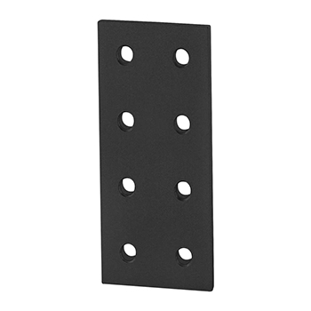 25 Series 8 Hole - Rectangular Flat Plate (25-4165-BLACK)
