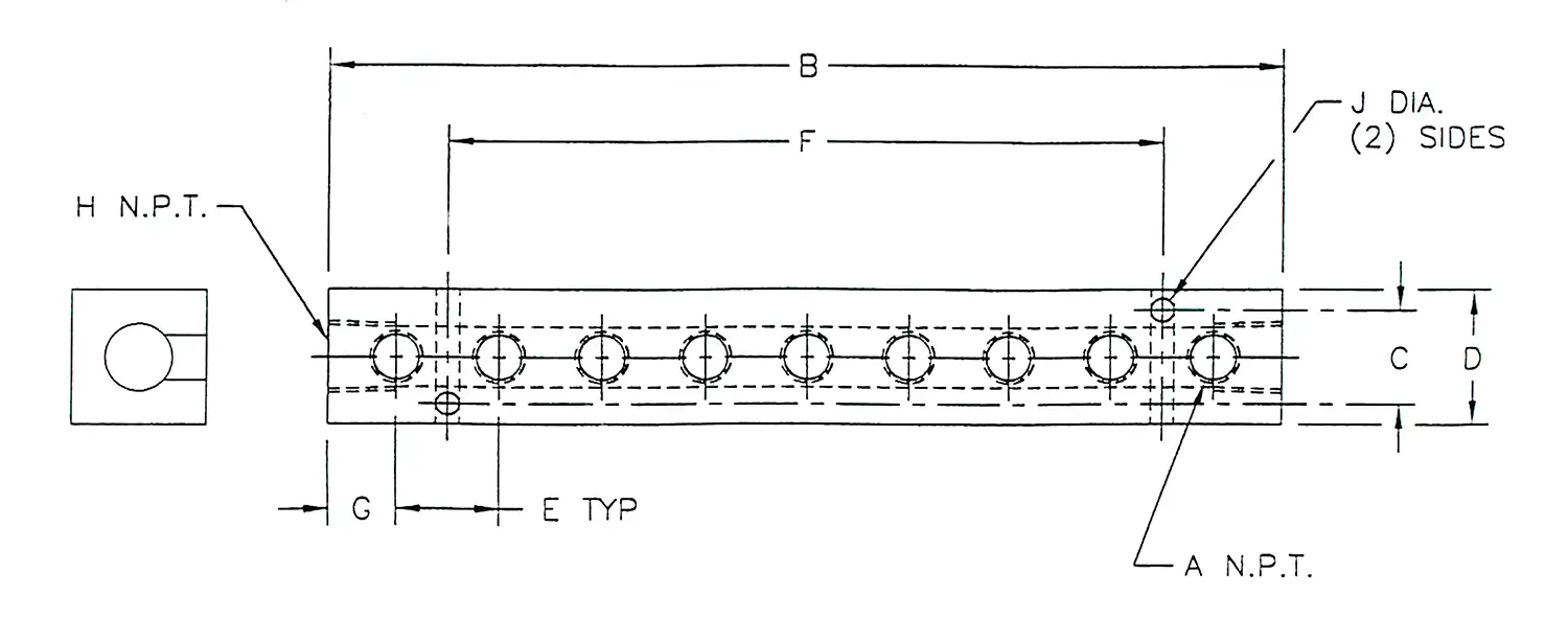 Manifold with 10 Ports
