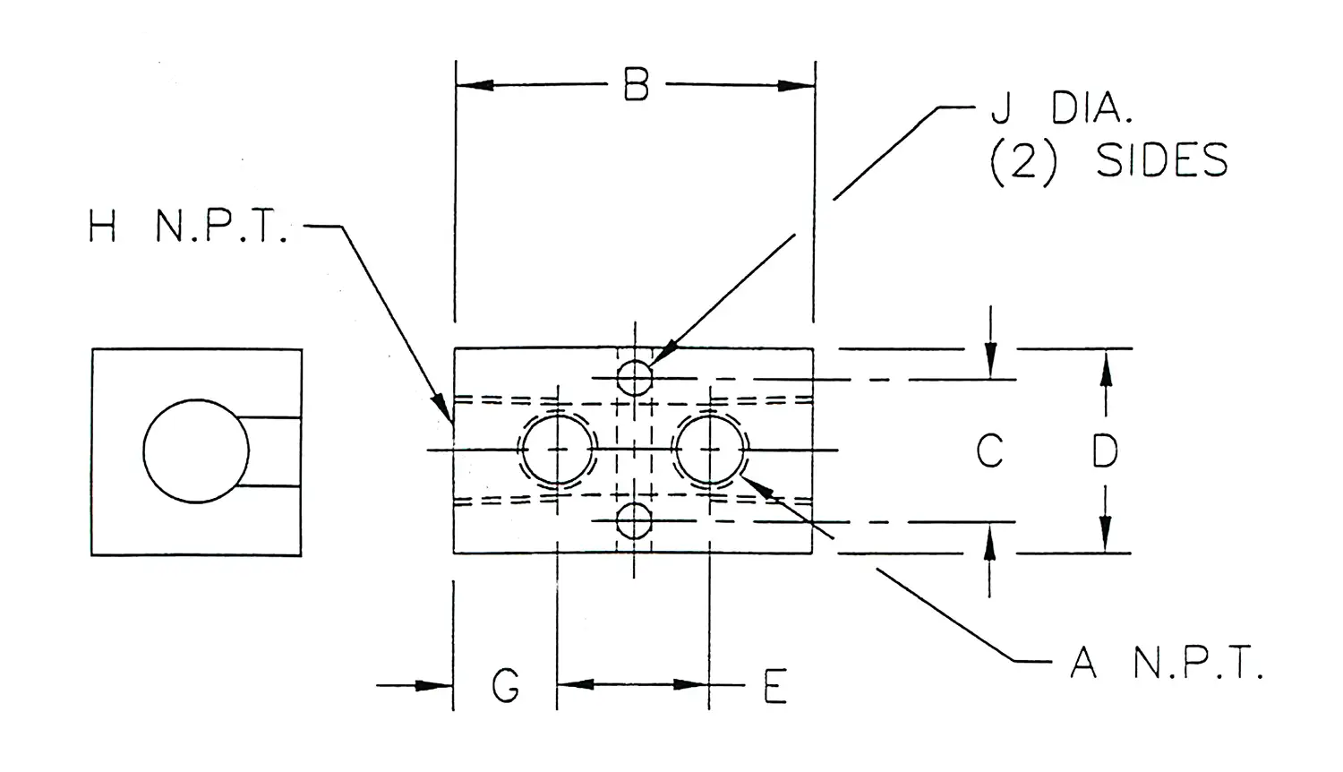 Manifold with 2 Ports