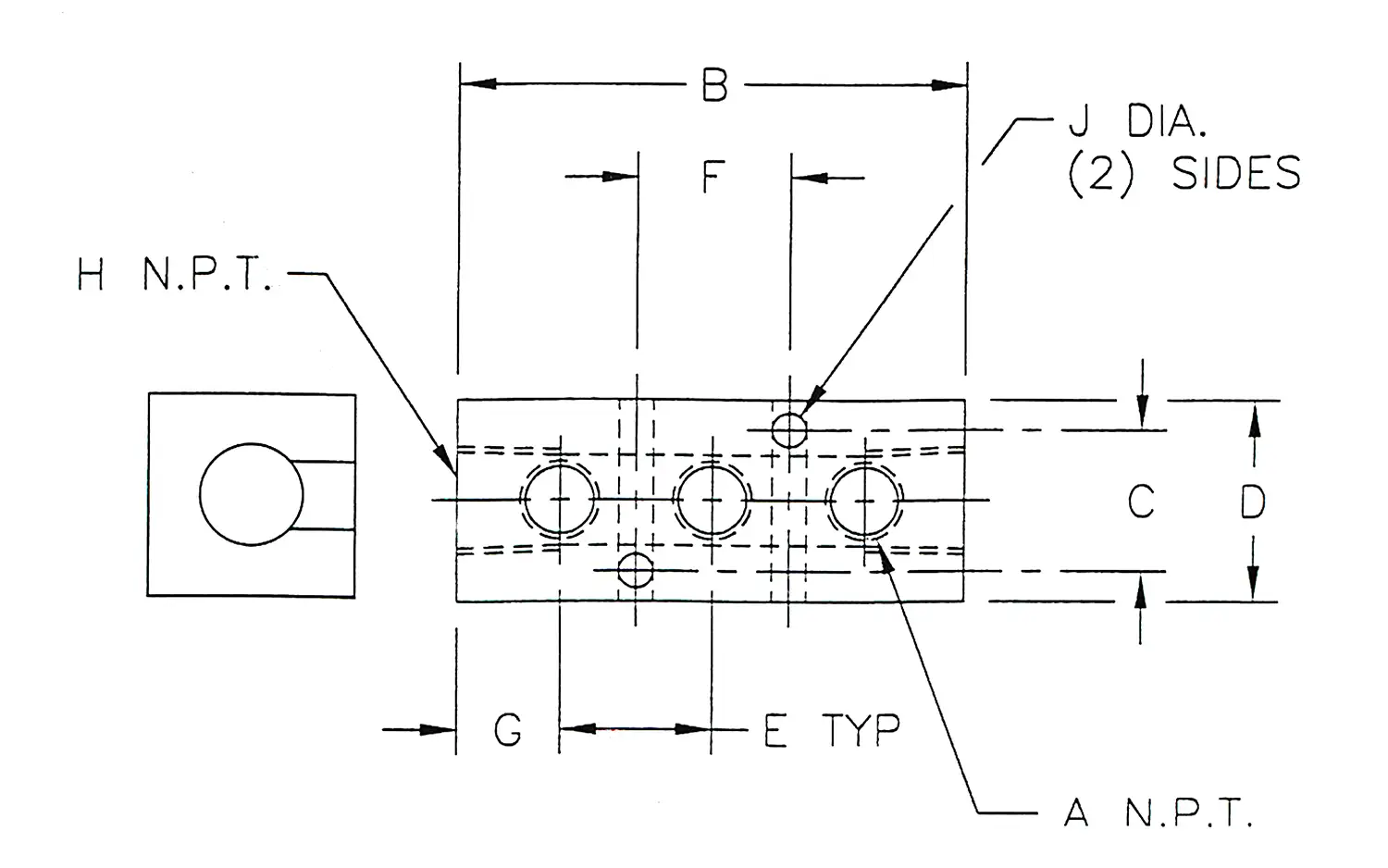 Manifold with 3 Ports