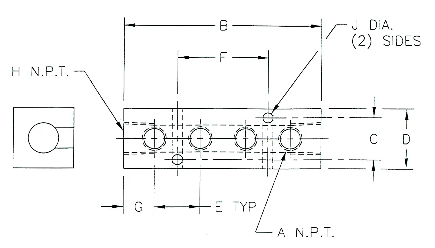 Manifold with 4 Ports