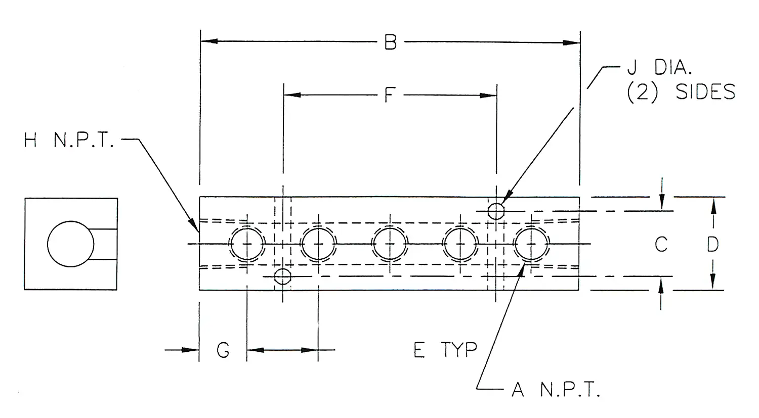 Manifold with 5 Ports