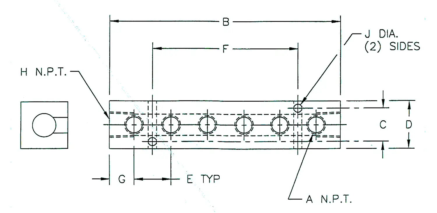 Manifold with 6 Ports