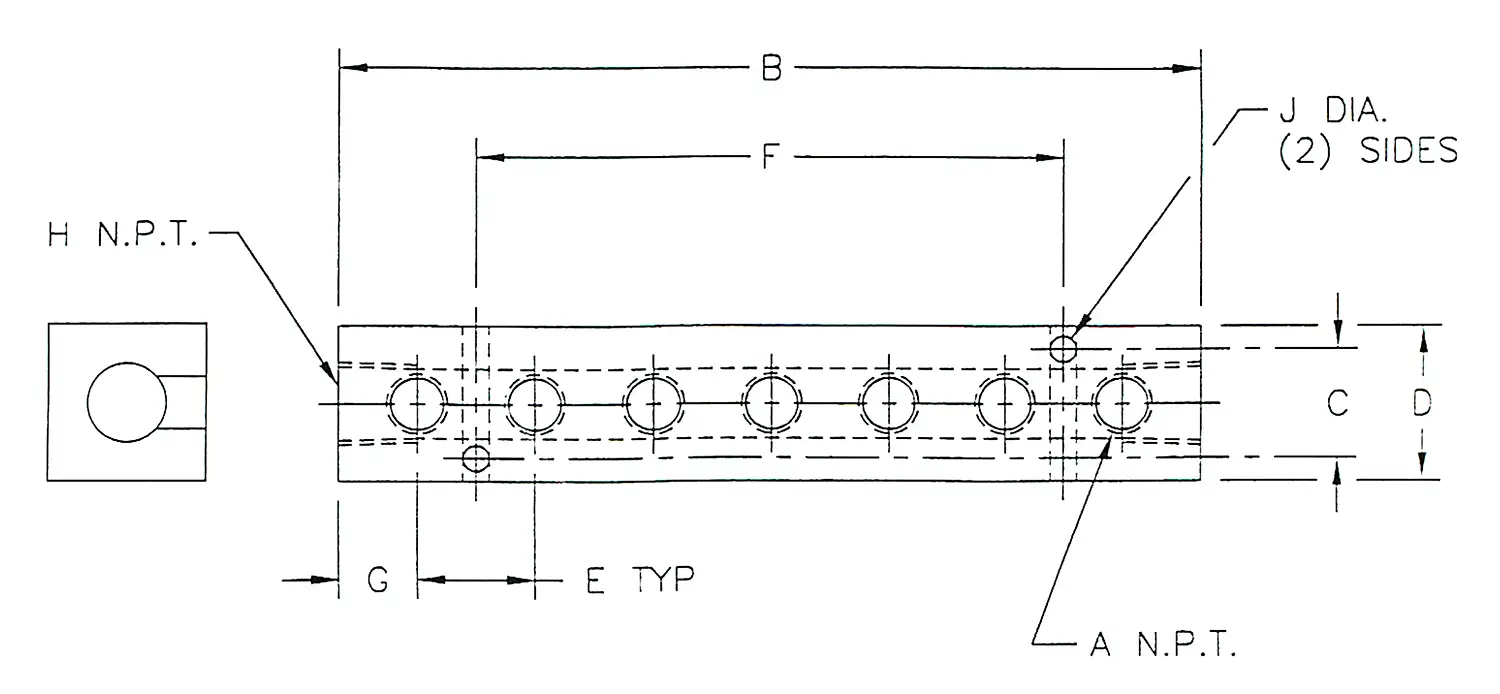 Manifold with 7 Ports