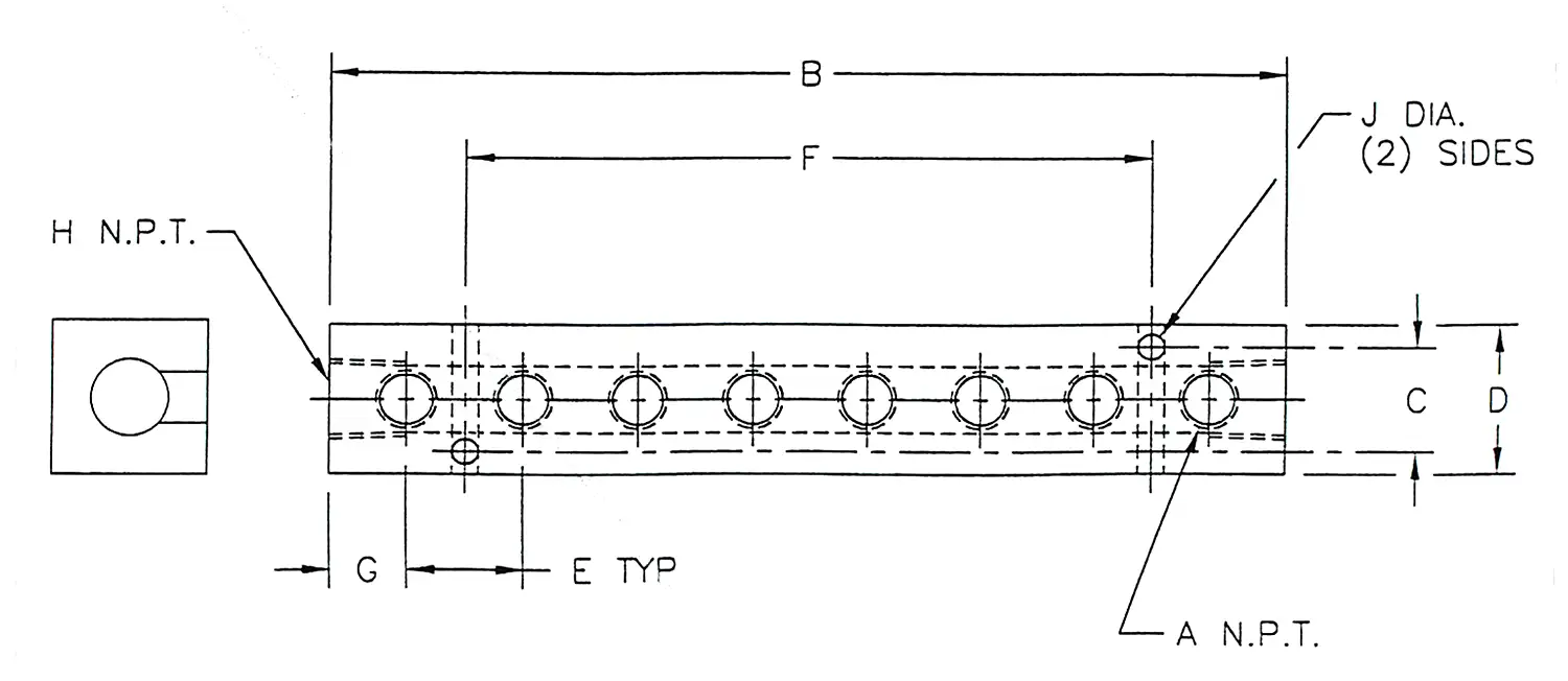 Manifold with 8 Ports